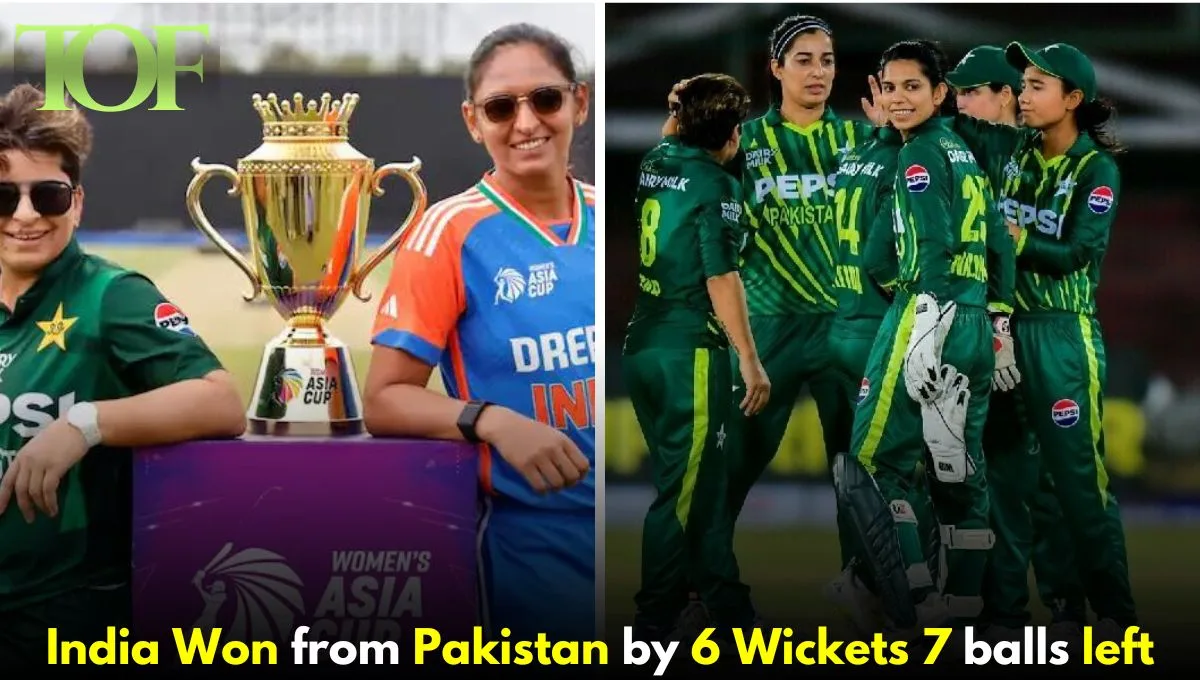 Images of Pakistan Women cricket team and indian Cricket team