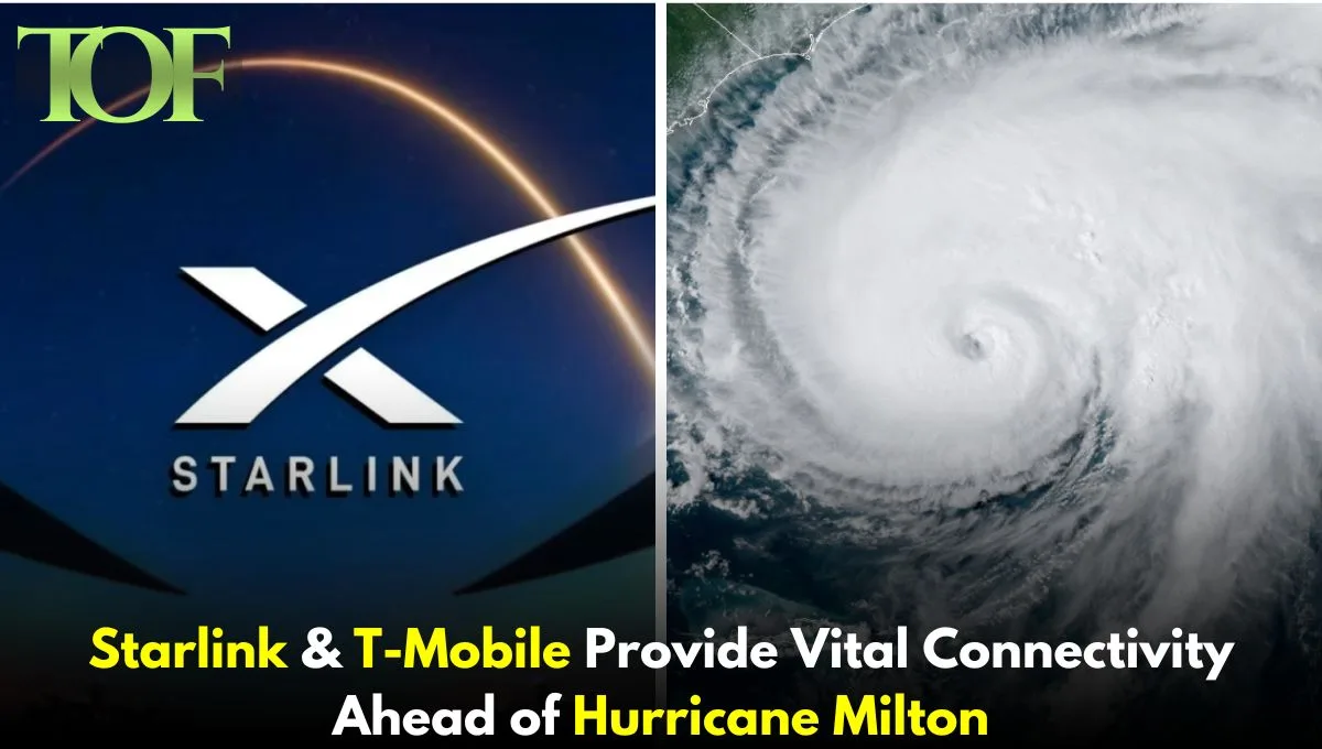 Images of Star Link and Hurricane Milton