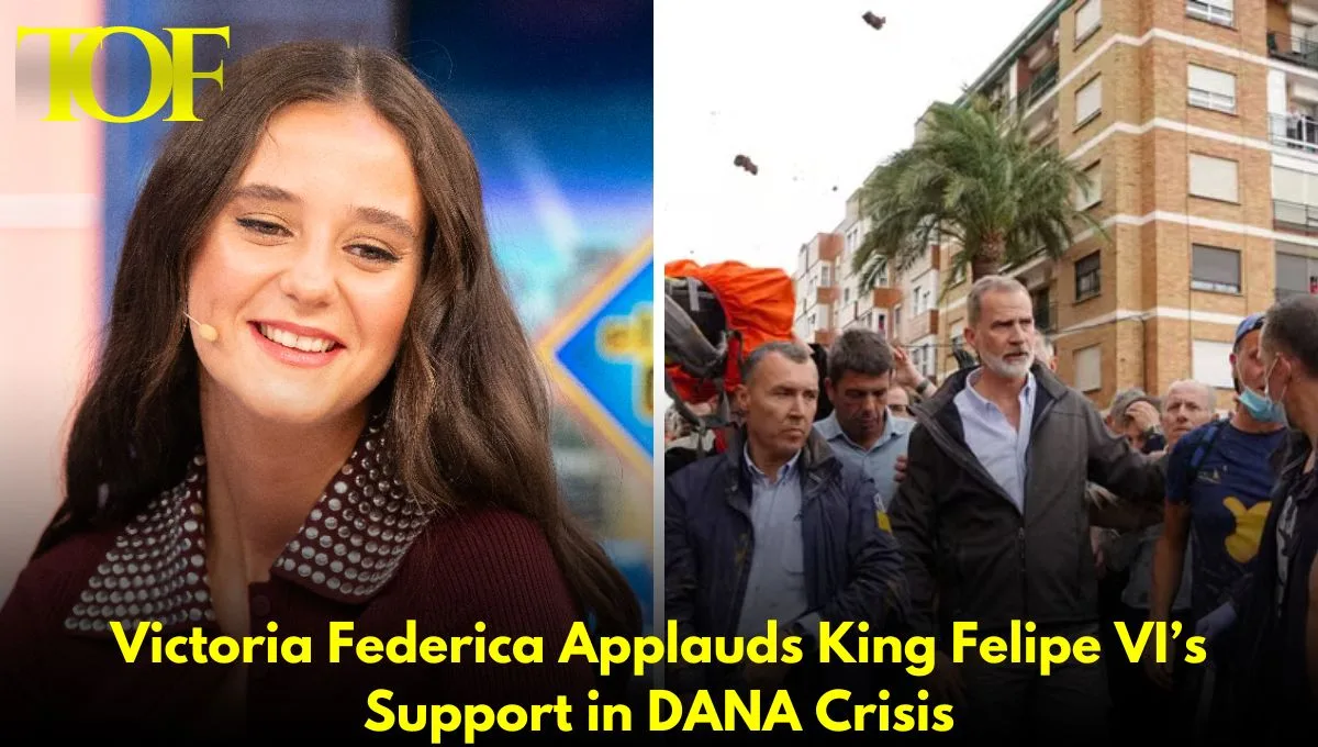 Images of Victoria Federica and King Felipe