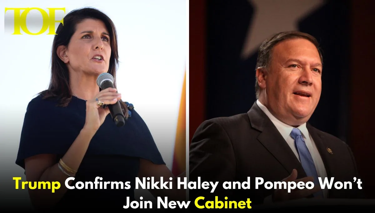 Images of Nikki Haley and Pompeo