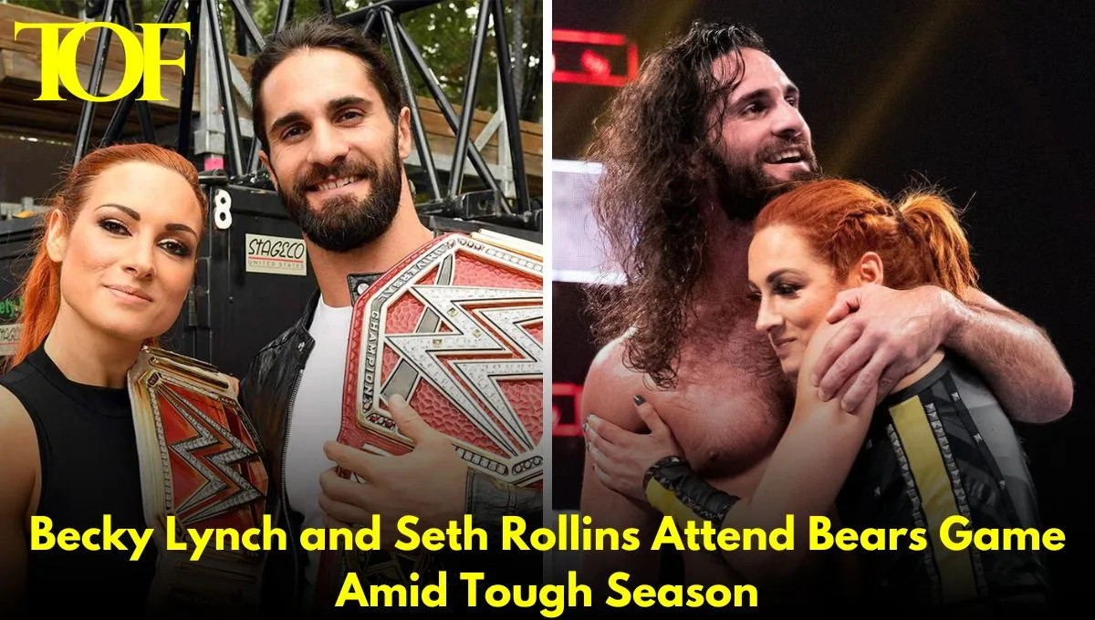 Images of Becky Lynch and Seth Rollins