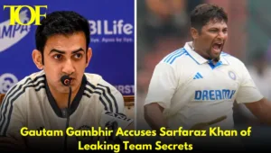 Images of Gautam Gambhir and Sarfaraz Khan