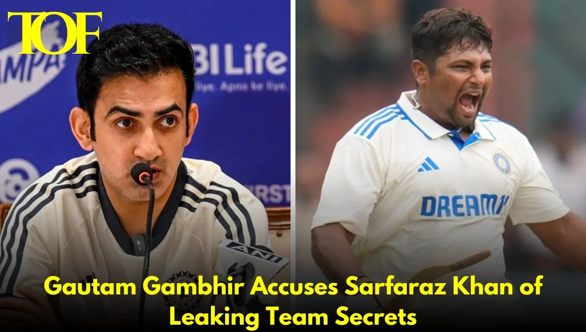 Images of Gautam Gambhir and Sarfaraz Khan